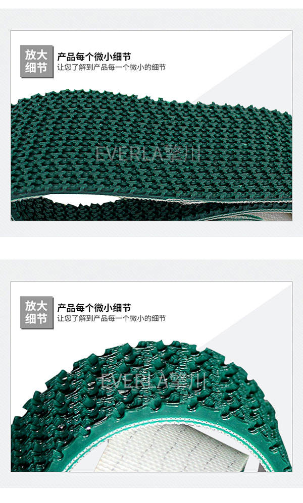 包裝行業_<a href='http://www.china-aero.com/' target='_blank'><u>PU同步帶</u></a>加綠色花紋