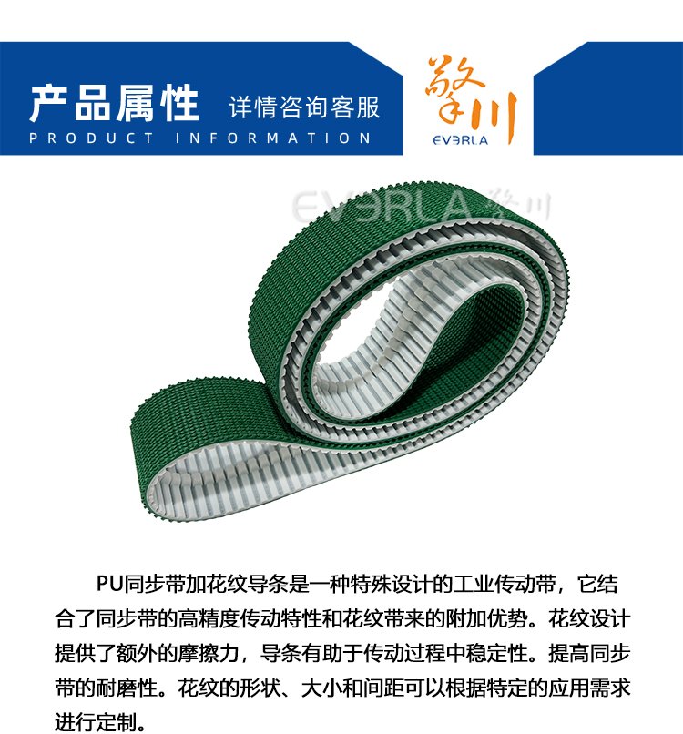 PU<a href='http://www.china-aero.com/' target='_blank'><u>同步帶</u></a>加花紋導條